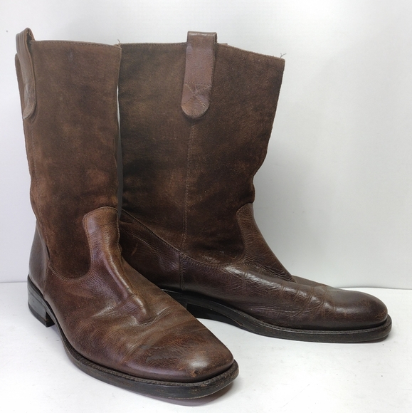 To Boot New York Adam Derrick l Brown Suede Brown Italian Leather l Size 7.5 - Picture 8 of 10